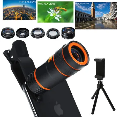 Mobile Phone Camera Macro Lens Zoom Wide Angle Universal Clip For Samsung Iphone • £11.99