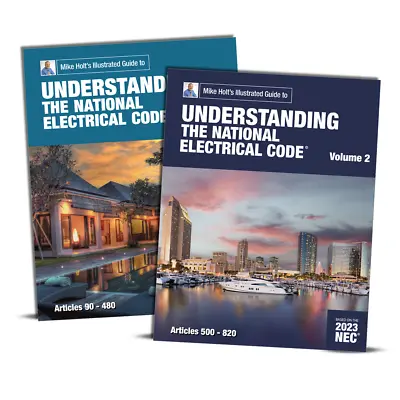 Mike Holt 2023 Understanding The NEC Vol. 1 And Vol. 2 Textbooks W/ Answer Key • $115