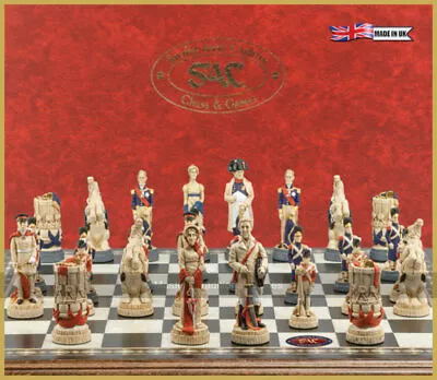 SAC Battle Of Waterloo Chess Set Hand-Painted (without Board) (UK) • £459.90