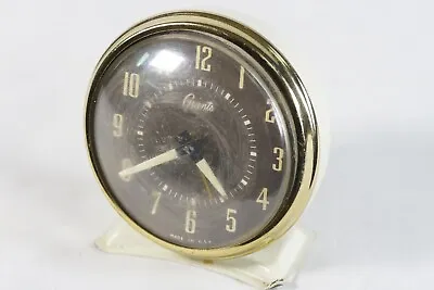 Mid-Century Grants Mechanical Alarm Clock Black Dial Made USA • $9