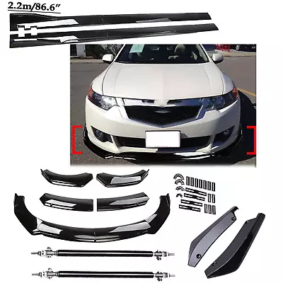 Front Bumper Spoiler Body Kit / Side Skirt/Strut Rods For Acura TSX 2009-2014 • $99.99