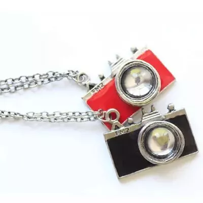 Cute Vintage Retro Antique Style Camera Necklace Lot - Black And Red Fashion • $11