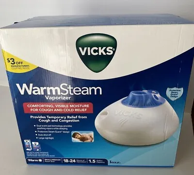 Vicks Vaporizer Warm Steam 5.6 L Night Light Auto-Shut Off V150SGN • $13.50