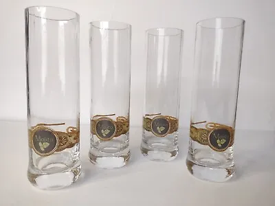 4 Piece Tommy Bahama Cigar Band Mojito Set Of 4 Tall Ribbed Glasses • $20.16