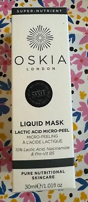 Oskia Liquid Mask Lactic Acid Micro-Peel Full Size 30ml  Brand New In Box • £15