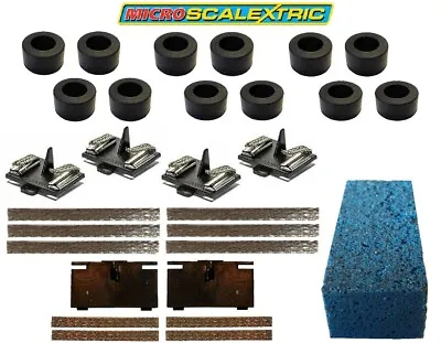Micro Scalextric 1:64 Tyres Braids Latest Guide Plate Pickup Track Cleaner Block • £1.99