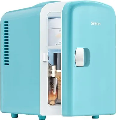 4L Portable Mini Fridge Refrigerator For Home Office Car College Dorm Room Blue • $35.99