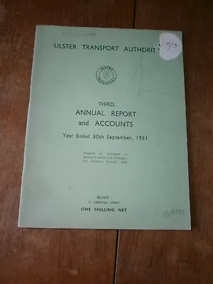 Ulster Transport Authority 3rd Annual Report 1951 • £2.99