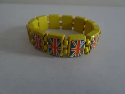 £1.25 • Buy NEW Union Jack Yellow Beaded Bracelet