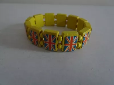 £1.25 • Buy NEW Union Jack Yellow Beaded Bracelet