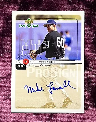 Mike Lowell 1999 Upper Deck MVP ProSign Auto MINT Marlins Legends Jersey Tua SP • $14.95