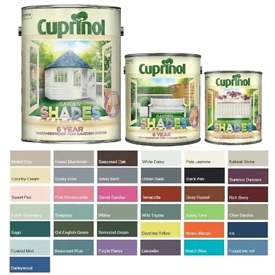 £23.99 • Buy Cuprinol Garden Shades Paint - Furniture Sheds Fences - All Colours And Sizes