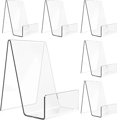 6 Pack Acrylic Book Stand Clear Easel Stand For Display Book Display Holder • $13.91