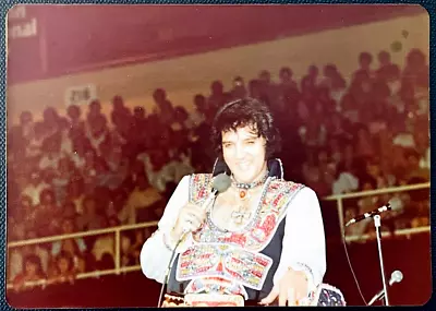 ELVIS PRESLEY Original Vintage Photo July 24 1975 Ashville NC Concert Photograph • $20