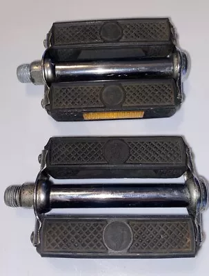 Vintage Raleigh Rubber Bicycle Pedals Made In Germany 9/16”  • $38.69