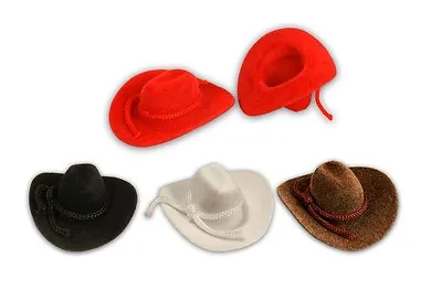 12 Pcs 2  3  4 Mini Cowboy Hat Western Wedding Decoration Red Brown Black White • $13.24