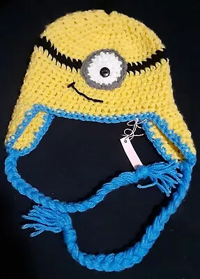 Despicable Me Minion Toddler Crochet Knit Beanie Hat • $9.99