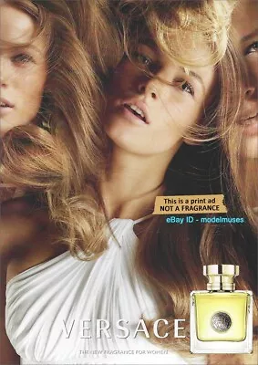 VERSACE Fragrances 1-Page Magazine PRINT AD 2008 EDITA VILKEVICIUTE • $6