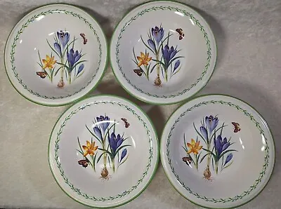 Studio Nova By Mikasa Garden Bloom (4) Soup Bowls - 8   X 1 7/8  Crocus Flowers • $30.25