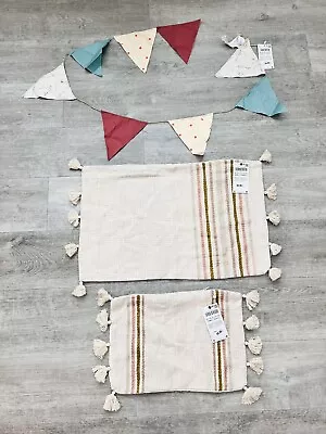 $34.95 • Buy Zara Home THROW PILLOW COVER With TASSELS Stripes Lot Of 3