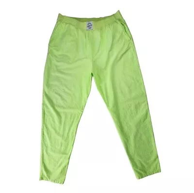 Panama Jack Pants Neon Green Vtg 90s Beach Gym USA Made Mens Size XL • $38.24