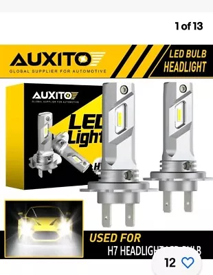 AUXITO H7 LED Headlight Bulbs High Low Beam Super Bright White CANBUS ERROR FREE • $20