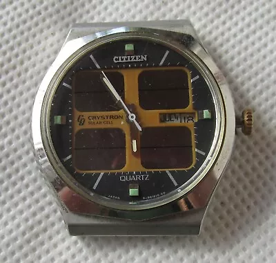 $139.99 • Buy Vintage Citizen Crystron Sollar Cell Wrist Watch, For Restore Or Parts Donor