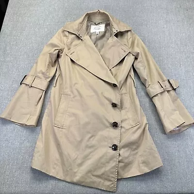 Banana Republic Olivia Palermo Trench Coat Womens Small Khaki Jacket • £37.70