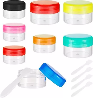 Fanshiontide 8Pcs Travel Bottles Pots Small Sample Pots For Toiletries 10ml/20 • £9.55