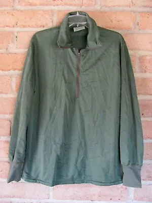 US Military Heat Retentive Moisture Resistant Sleeping Shirt Green Fleece Medium • $19.99