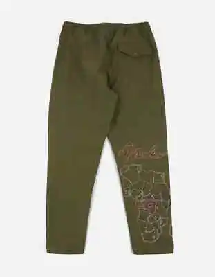 Maharishi Africa Embroidered TrackPants | Olive | Size Small / S | Maha RRP £300 • $189.43