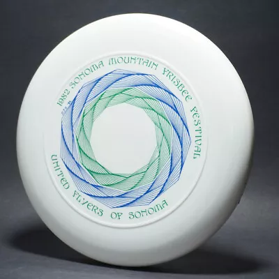 Sky-Styler UFOs Sonoma Mtn Festival 1982 White W/ Green And Blue Matte - T80 • $24.99