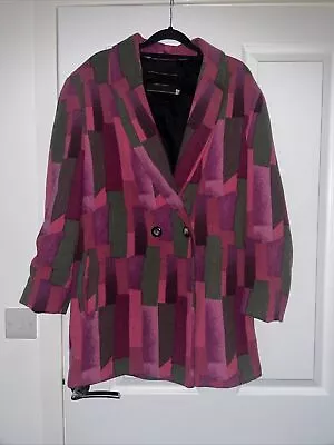 Marimekko Wool Blazer/ Longline Jacket Size 36/8 Multicoloured • £29.99