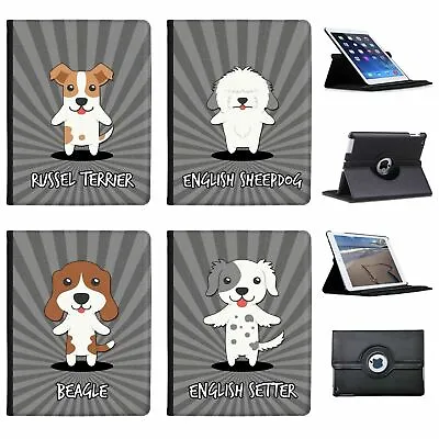English Cartoon Dogs Folio Cover Leather Case For Apple IPad • £9.99