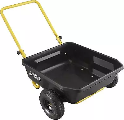 Gorilla Carts GCR-4 4 Cu. Ft 300-pound Capacity Poly Yard Cart Black / Yellow • £74.99