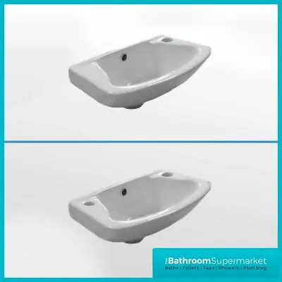 Compact Bathroom Wall Hung Basin Sink Cloakroom En-suite Unit  • £44.95