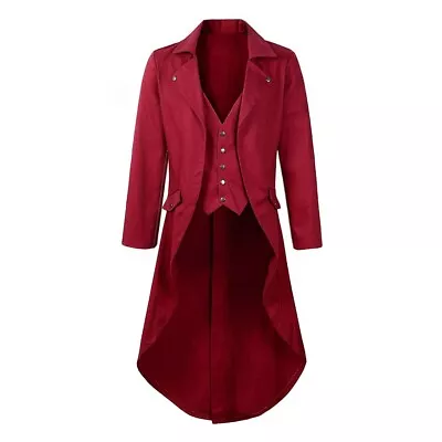 Coat Tailcoat Medieval Suitable For Fall Gentleman Gothic Mens Regular • $49.34