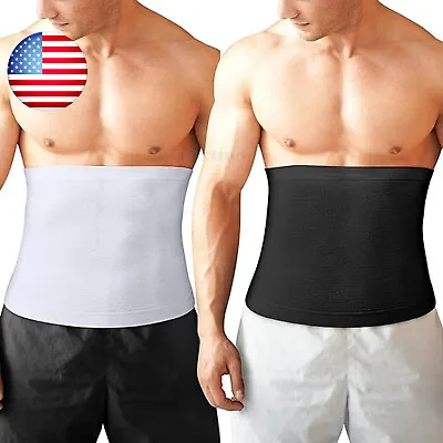 Mens Tummy Control Tuck Belt Body Shaper Seamless Slimming Waist Trainer Trimmer • $14.79