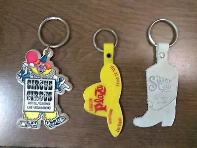 Vintage Las Vegas Hotel Casino Keychains Key Chains Lot 3 Plaza Silver City • $12