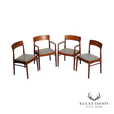 K.S. Møbler Danish Modern Set Of Four Teak Dining Chairs • $2195
