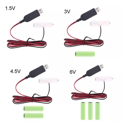 AA Dummy-Batteries Adapter Detachable USB Power Supply Cable Cord Replacement • $6.02