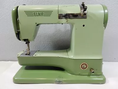 VINTAGE 1950'S ELNA SUPERMATIC SEWING MACHINE No Cords.  Told It Works  As Is  • $39.99