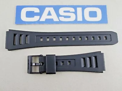 Genuine Casio W-86 W-71 W-72 W-84 Black Resin Watch Band Strap 71603087 • $26.13