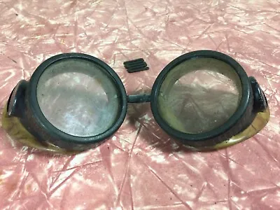 Antique Willson Goggles Safety Eye Glasses Spectacles Steampunk Motorcycle • $124.99