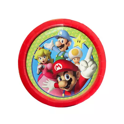 SUPER MARIO Party Supplies Tableware Kids Children Birthday Decoration • $9.99