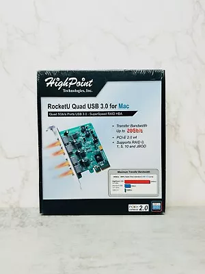 HighPoint RU1144AM MacPro Dual USB 3.0 PCI-E X1 Card • $50