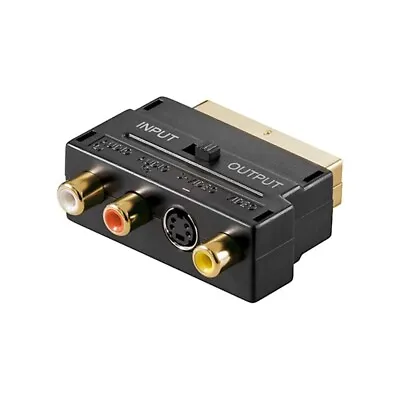 £5.44 • Buy Scart To 3 X RCA RCA's Phono Phonos Video & Audio AV Adapter With Input Output