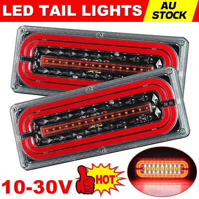 2X Trailer Lights LED Tail Lights Truck Ute Caravan Stop Indicator 10V~30V Lamp • $45.95