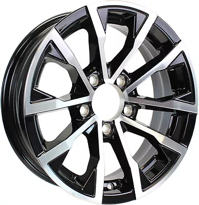 2-Pack Aluminum Trailer Wheels 15X5 15 X 5 5 Lug 4.5 Center Edge Black Rim • $165.97