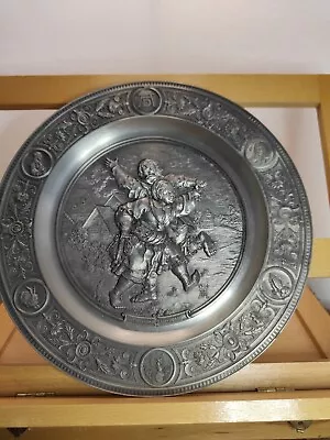 Vintage German WMF Zinn Galerie Pewter Wall Plate Albrecht Durer Markbauern • £45